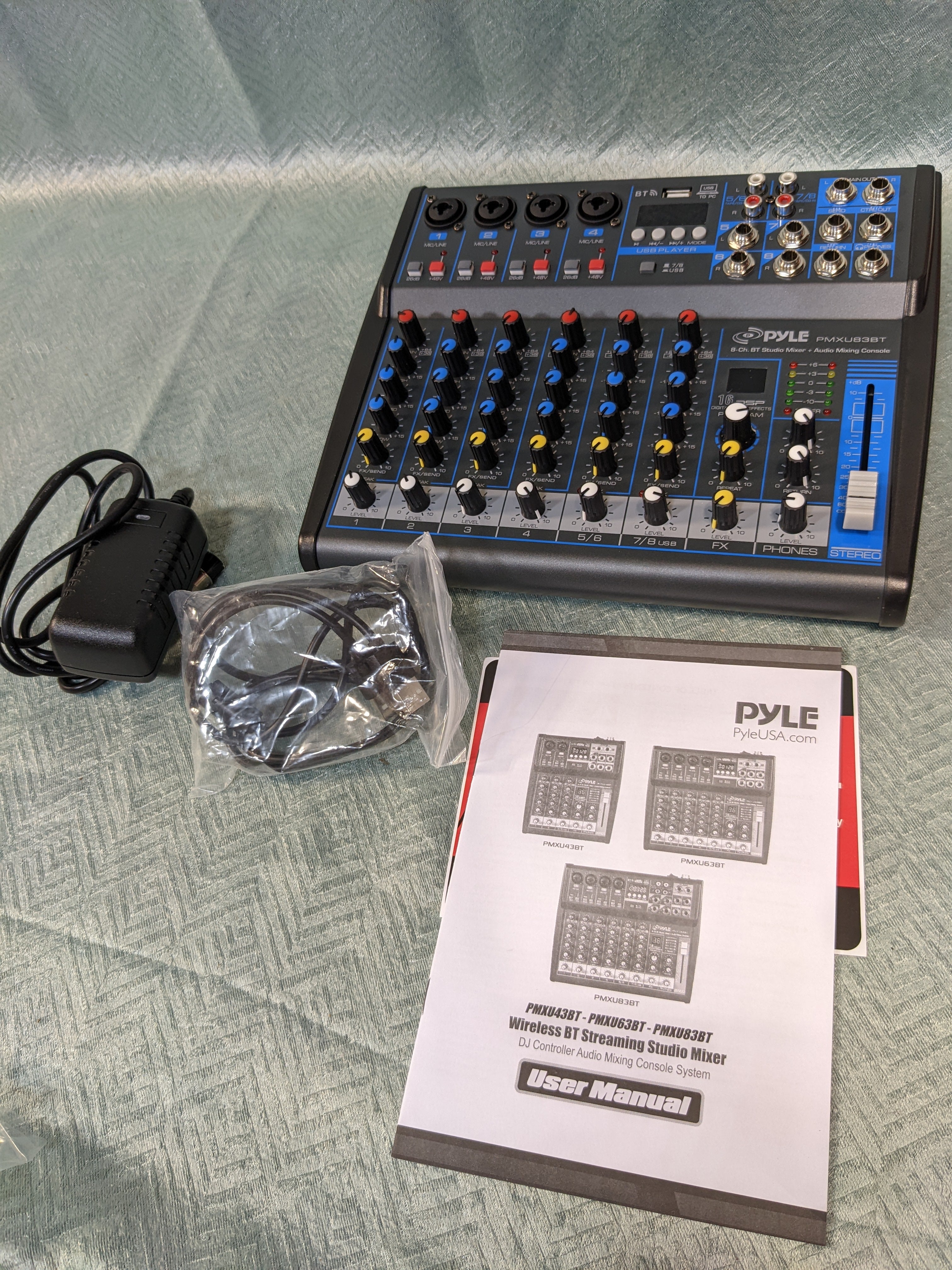 Pyle PMXU83BT 8-Ch. Bt Studio Mixer & Audio Mixing Console (7588092543214)